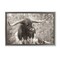 Stupell Industries Longhorn's Gaze Photography Floater Framed Canvas Wall Art Design by Nathan Larson